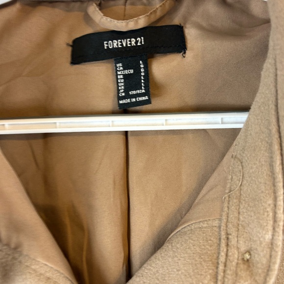 Faux suede drop sleeve shocker over size large camel tan mohair wool felt NWOT - Picture 6 of 7